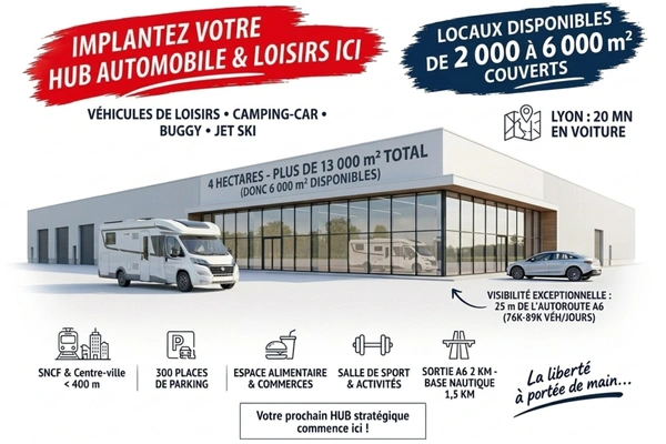 Dpt Rhône (69), A LOUER  LYON NORD  -  LOCAL 4 000 m2 – pour activités ou Karting 