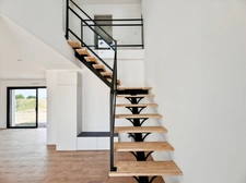 BRAIN SUR L'AUTHION : Belle maison contemporaine d'architecte avec vie de plain-pied, 4 chambres, garage et jardin. 
