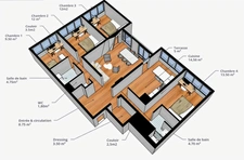 ANGERS proche du centre : Appartement T5 rénové avec 4 chambres, balcon filant, cave, ascenseur, gardien et tramway en bas