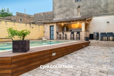 Beauvoisin, Dpt Gard (30), Stone house of 236m² with outbuilding and swimming pool - Garden of 247m²