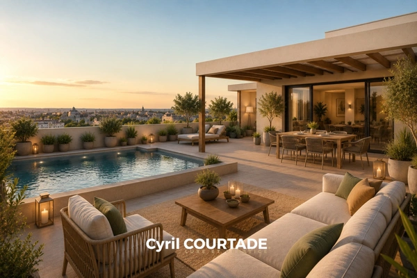 Montpellier, Dpt Hérault (34), Appartement Rooftop d'exception de 108,20 m². Terrasse 116 m²