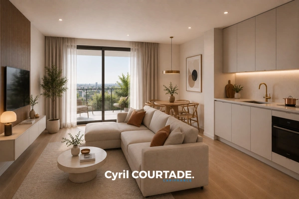 Lattes, Dpt Hérault (34), Appartement d'exception 2 pièces de 45,60 m². - Terrasse panoramique 15 m²