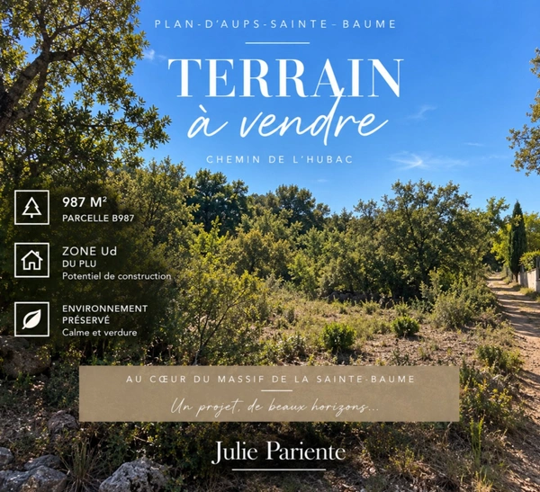 Terrain à vendre 987 M2 PLAN D'AUPS SAINTE BAUME (83)
