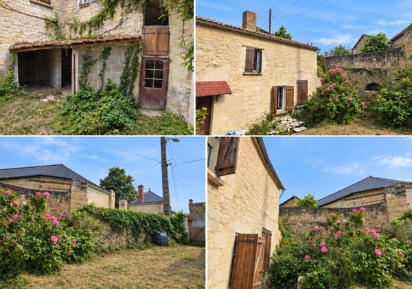 Maison à vendre 4 pièces proche THOUARS (79) MAISON à rénover partie troglodyte, cour, dépendance, terrain