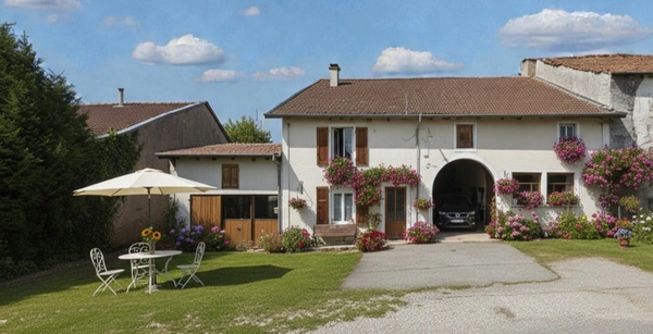 Propriete à vendre 7 pièces proche CHARMES (88) FERME & HANGAR sur 7500 m2 TERRAIN 
