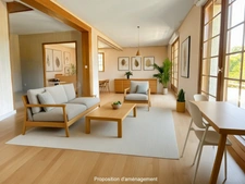 Cambremer centre – Maison familiale de 136 m² avec terrasse panoramique, vie de plain-pied et double garage