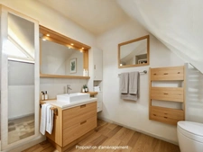 Cambremer centre – Maison familiale de 136 m² avec terrasse panoramique, vie de plain-pied et double garage