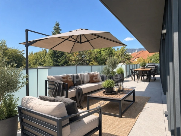 Appartement à vendre 5 pièces DIVONNE LES BAINS (01) - 135m2, terrasse (83m2), cave, 2 box fermés.