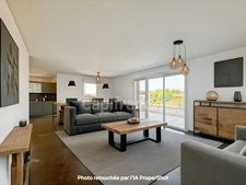 Appartement-terrasse à vendre 5 pièces PRÉVESSIN MOENS (01) - 105m2 - piscine, parking et box fermé