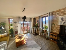 Duplex apartment for sale 3 rooms POUGNY (01) with private garden, balconies, cellar, garage, parking