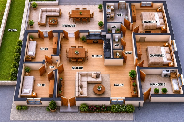 Charente-Maritime, 17, Ile d'Oléron, Maison à vendre, 5 pièces, LA BREE LES BAINS (17), Terrain 460 m²