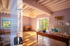 Ferme rénovée 205 m² – 6 chambres – terrain 16 000 m² – géothermie – vue – Montromant (69)