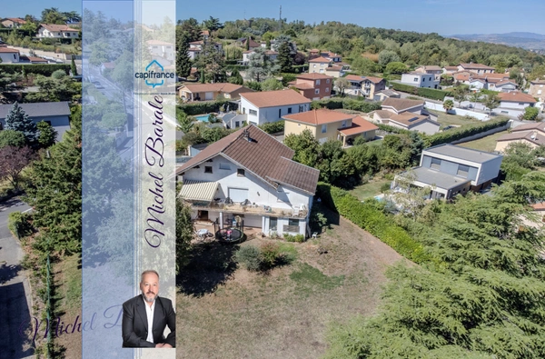 DARDILLY – PROPRIÉTÉ FAMILIALE DE 222 M² – 6 CHAMBRES – T2 INDÉPENDANT – TERRAIN DE 1 647 M² – VUE PANORAMIQUE