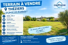 Terrain constructible à vendre  THEZIERS (30)