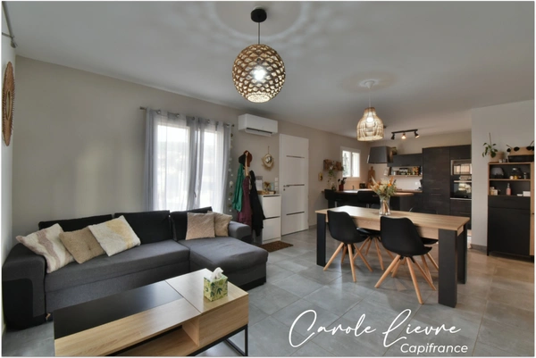 Maison T3 de plain-pied – 70 m² – Terrain d’environ 400 m² – Construite en 2020