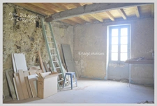 For sale LAMONTJOIE P4 stone village house to renovate, with converted outbuilding