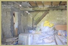  For sale LAMONTJOIE P4 stone village house to renovate, with converted outbuilding
