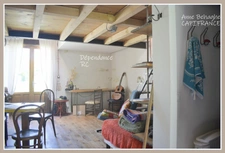  For sale LAMONTJOIE P4 stone village house to renovate, with converted outbuilding