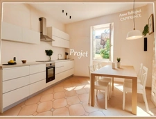 LAMONTJOIE- Centre village - Maison en pierre 140 m2 avec garage,dépendances et grand jardin