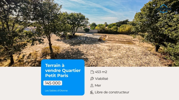 Terrain, quartier le Petit paris, Les Sables d'Olonne !