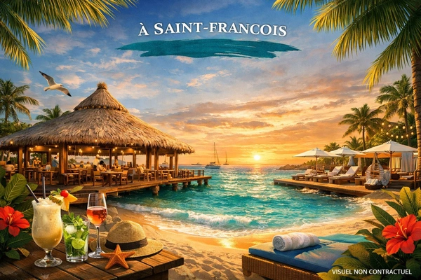 EN EXCLUSIVITE - FONDS DE COMMERCE RESTAURANT – EMPLACEMENT N°1 – MARINA DE SAINT-FRANÇOIS