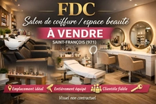 EN EXCLUSIVITE - A VENDRE FONDS DE COMMERCE SALON DE COIFFURE & ESPACE DE BEAUTE - SAINT-FRANÇOIS  