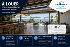 A LOUER – SAINT-FRANÇOIS – LOCAL COMMERCIAL 135 M² AVEC GRANDE TERRASSE PRIVATIVE & VUE MER