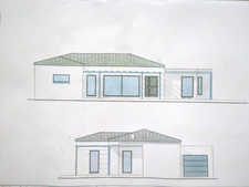 Terrain constructible  de 839,00 m² MAGALAS (34) avec villa plain pied  4 faces