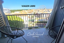 VIAGER LIBRE – CAP D’AGDE (34)– T2, BALCON AVEC VUE DÉGAGÉE JUSQU’AU PORT ET LA MER