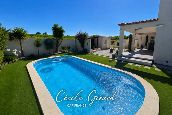 Exclusivité ! Maison à vendre 5 pièces SAUVIAN (34) piscine, garage, sans vis à vis, proche de la mer, état irréprochable