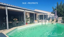 Dpt Hérault (34), NUE PROPRIETE villa PLAIN PIED de 2017 de 125 m² - 3 suites parentales, 491m² - Garage, piscine, spa