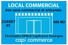 Local, magasin 680 M2 à louer proche de VICHY Zone commerciale de CARREFOUR CUSSET (03)