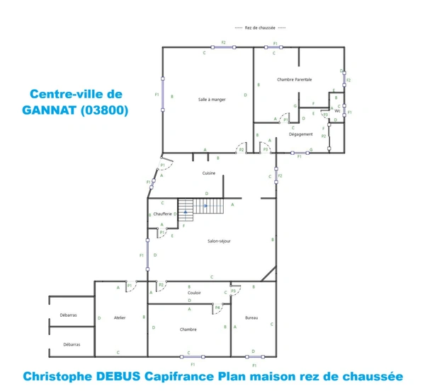Maison à vendre centre-ville de GANNAT (03)