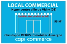 A vendre droit au bail d’une boutique dans la plus belle rue de vichy (03200) pour le commerce.