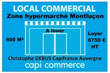 A louer, local commercial proche de grande enseignes sur Montluçon (03100)
