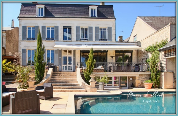 Maison à vendre 11 pièces PITHIVIERS (45), 370m², 5 chambres, séjour 45m², piscine, garage, parc arboré de 2500m², sous-sol