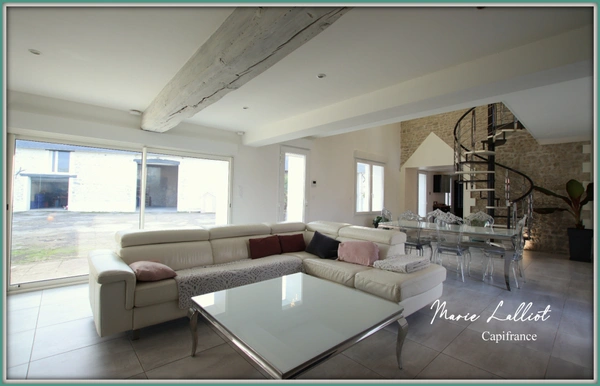 Maison à vendre 10p, 360m², 5 chambres, dépendances, gite, garages, vaste salon