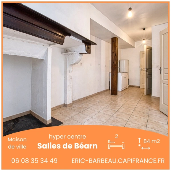 Maison de ville -  2 chambres - 84m2 - SALIES de BEARN