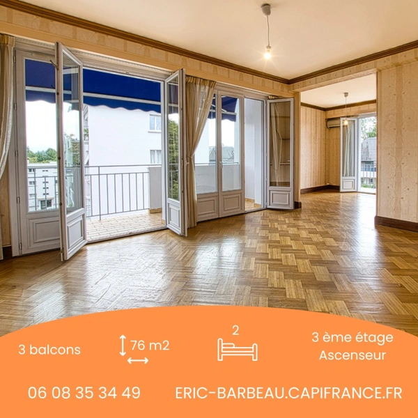 Appartement - 76 m² - 2 chambres - PAU - Allée de Morlàas