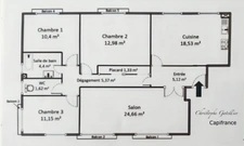 96 m² – 3 chambres + possibilité 4 – Parc arboré – Gare à pied