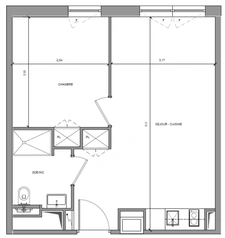 Appartement à vendre 2 pièces ROISSY EN FRANCE (95)