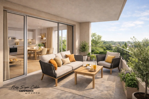 T2 43 m² balcon – Centre-ville – Accès Paris rapide