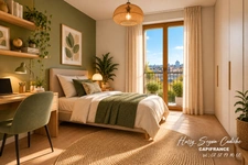 Appartement à vendre 3 pièces PARIS (75) - ** T3 63,2 m² – LOGGIA 5,9 m² – 6ᵉ ÉTAGE – PARIS 20ᵉ **