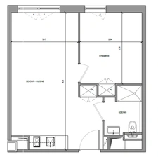 Appartement à vendre 2 pièces ROISSY EN FRANCE (95)