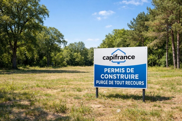 Terrain constructible avec permis de construire purgé SURGERES