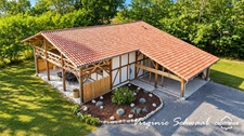 GOOS (40) GOOS, RECENT HOUSE BUILT IN 2023, 150 M² WITH 1.3 HECTARES AND 165 M² OUTBUILDING, 15 KM FROM DAX