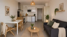  QUARTIER PAS DE LOUP/OVALIE : SPACIEUX DEUX PIECES AVEC SA TERRASSE ET SON PARKING EN SOUS SOL POUR PRIMO-ACCEDANTS, INVESTISSEURS