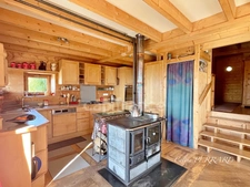 Maison bioclimatique en bois, nature, verger, vue lacs et montagnes, proche frontière. 5 pièces MACHILLY (74)