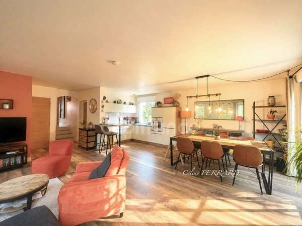 Maison à vendre 8 pièces SAINT CERGUES, proche douane, piscine chauffée, terrain 823m, espace indépendant(74)
