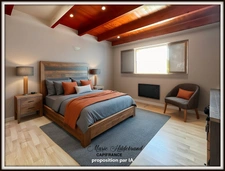 House with garden, not overlooked – village center – 2 bedrooms + office